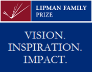 Logo for the Lipman Family Prize with the words "Vision. Inspiration. Impact." displayed below the prize name.